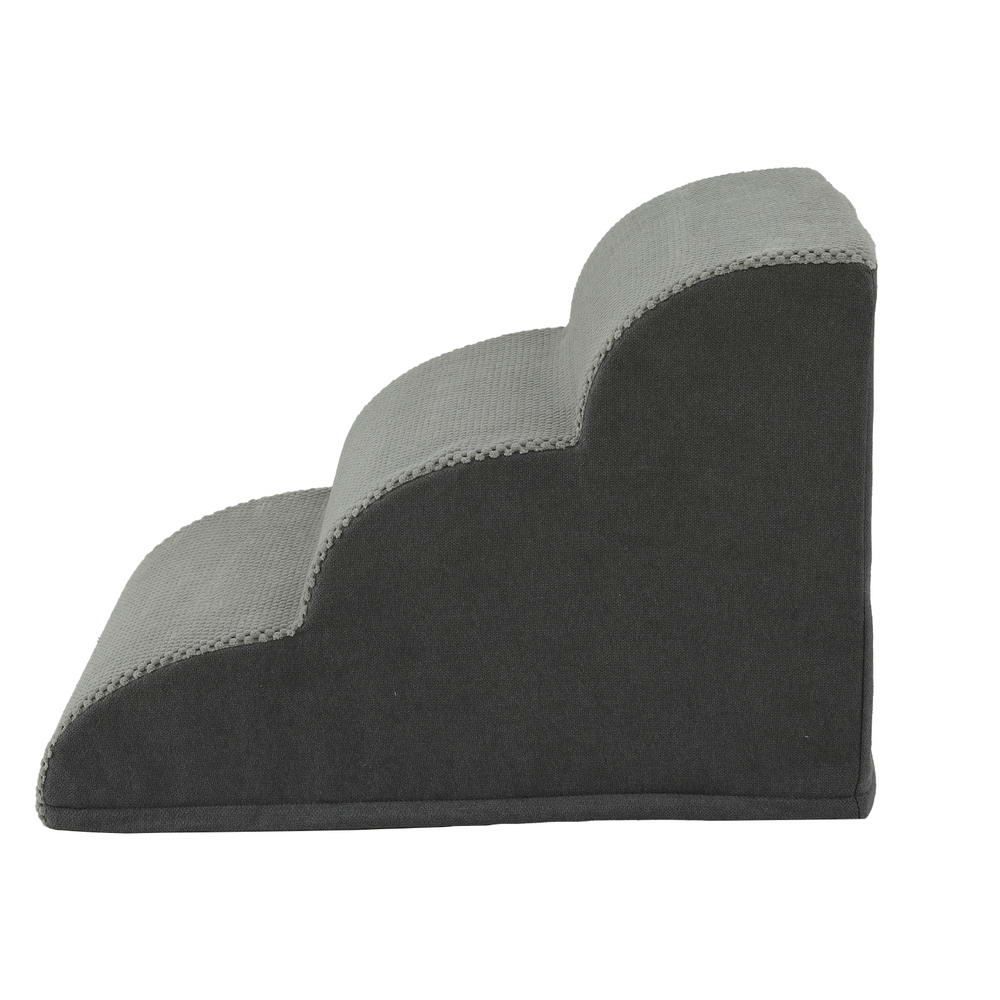 Pet Foam Ramp Steps – 3 Tier Portable Stairs for Bed, Sofa & Car (Indoor)