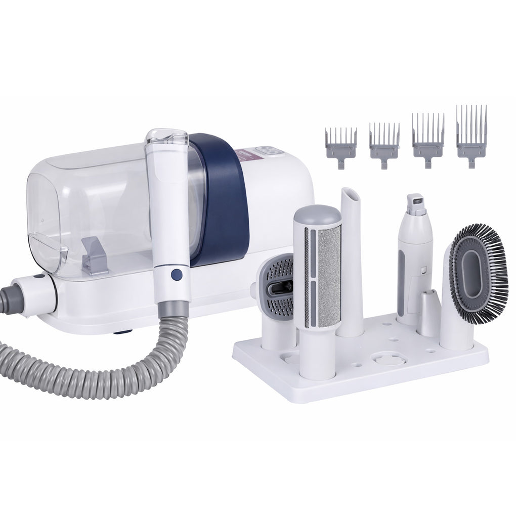 Pet Grooming Vacuum Kit – Dog & Cat Hair Dryer, Clipper & Brush Set