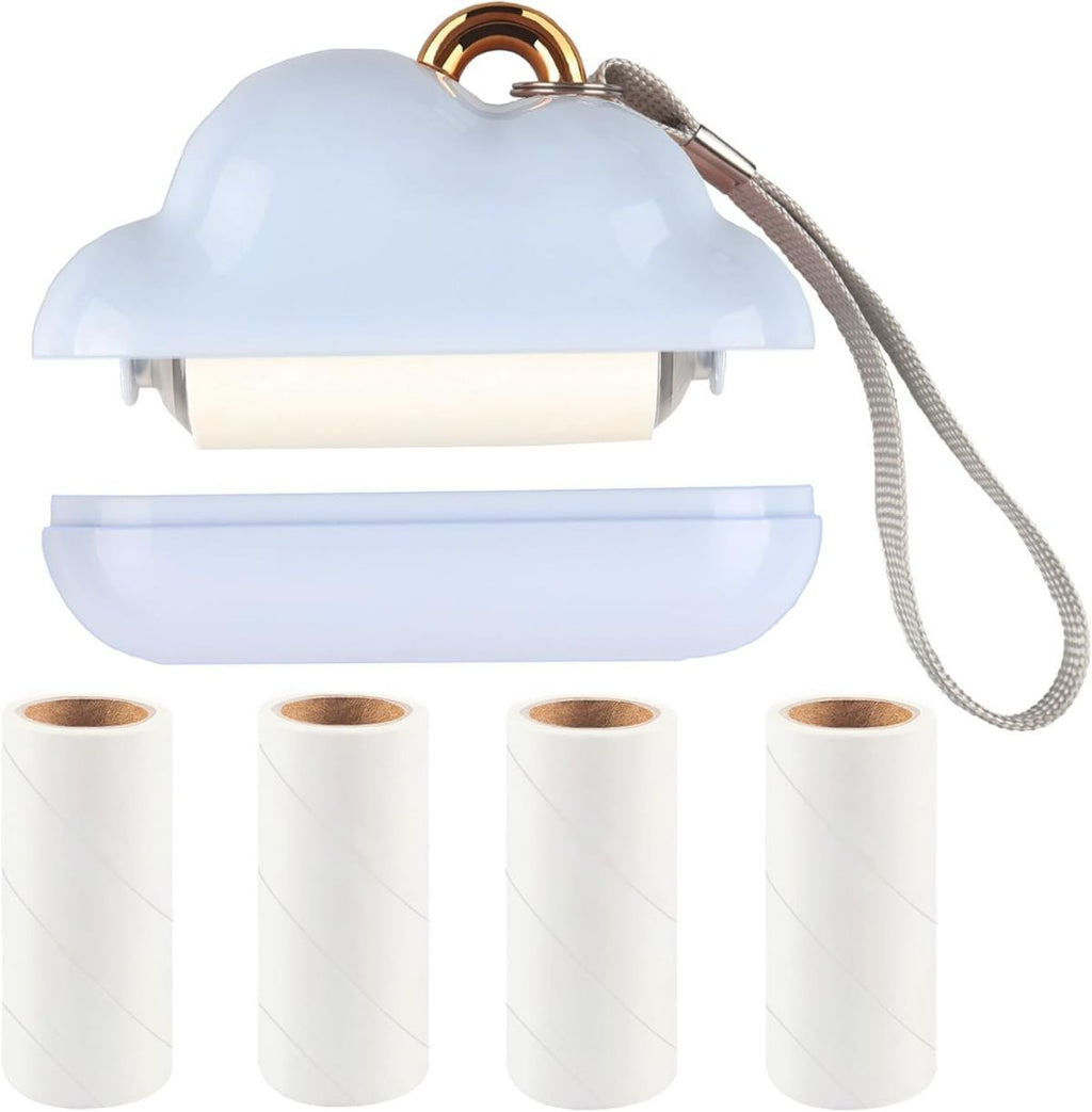 Mini Lint Roller – Travel Size Pet Hair Remover, 150 Sheets, Pink