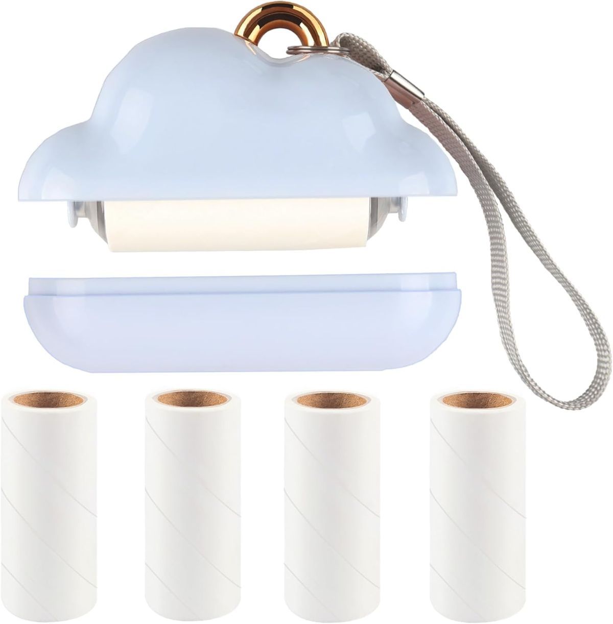 Mini Lint Roller – Travel Size Pet Hair Remover, 150 Sheets, White
