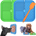 Dog Lick Mat with Suction Cups – Slow Feeder & Anxiety Relief, 2 Pack (Blue & Green)