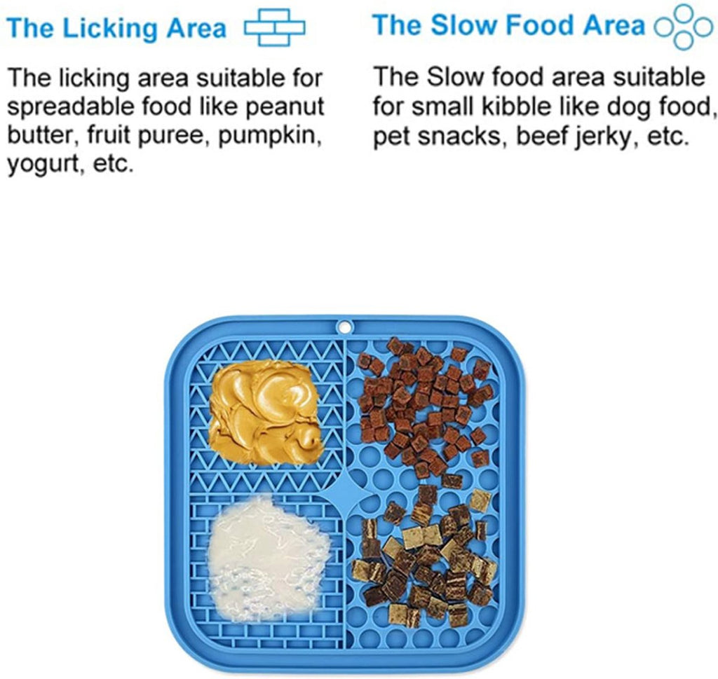 Dog Lick Mat with Suction Cups – Slow Feeder & Anxiety Relief, 2 Pack (Blue & Green)