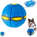 Interactive Dog Frisbee Ball – 2-in-1 Fetch & Flying Disc Toy, Blue