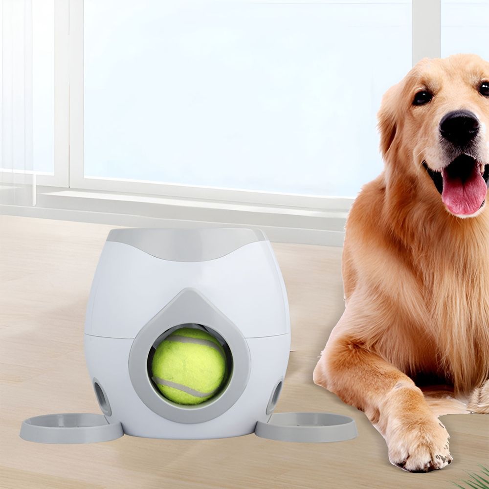 2-in-1 Automatic Dog Ball Launcher & Treat Dispenser – Interactive Training Toy