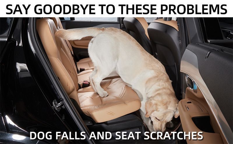 Dog Car Seat Cover – Single Seat Waterproof Pet Basket Mat, Hardened Base, Grey (Large)