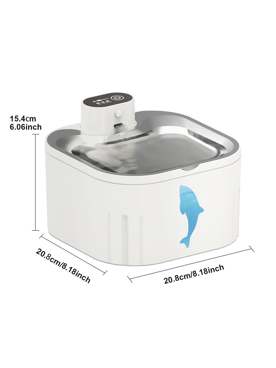 Cat Water Fountain – 3L Wireless Rechargeable, Smart Motion Sensor, Stainless Steel Lid, Ultra Quiet