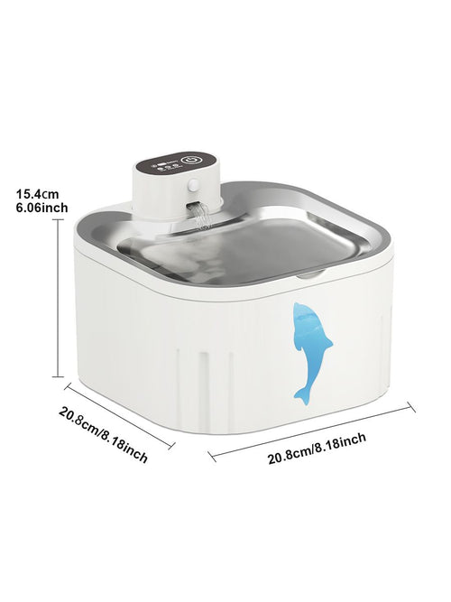 Cat Water Fountain – 3L Wireless Rechargeable, Smart Motion Sensor, Stainless Steel Lid, Ultra Quiet