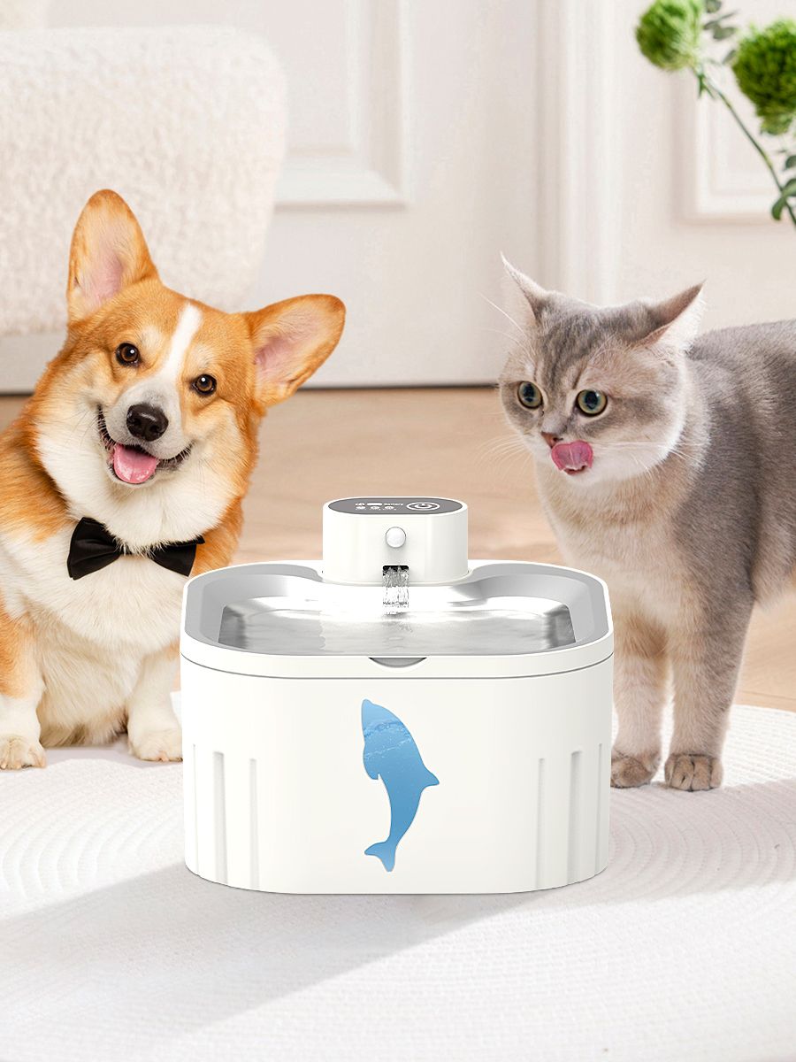Cat Water Fountain – 3L Wireless Rechargeable, Smart Motion Sensor, Stainless Steel Lid, Ultra Quiet