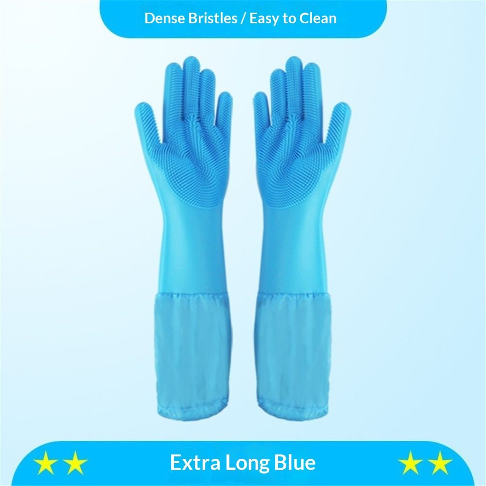 Silicone Pet Grooming & Bath Gloves – Heat Resistant, Deep Cleaning (2 Pairs)
