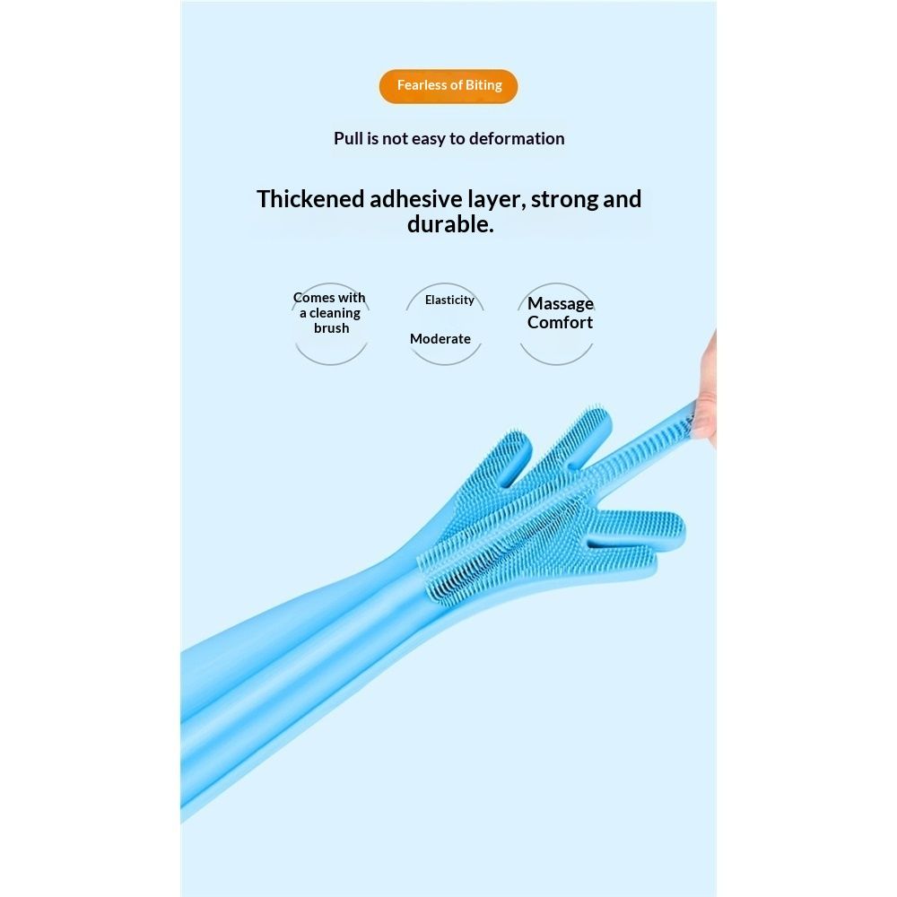 Silicone Pet Grooming & Bath Gloves – Heat Resistant, Deep Cleaning (2 Pairs)