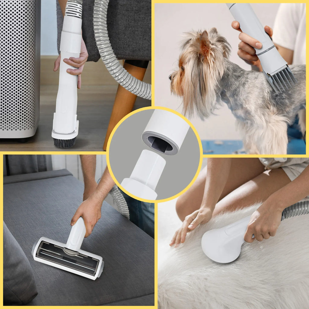 Furtastic 8-in-1 XL Pet Grooming Vacuum Kit – 3L HEPA Filter, Trimmer & SheddinG