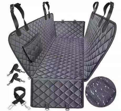 Dog Car Seat Cover – Waterproof Hammock for Back Seat, Non-Slip, Fits Cars, Trucks & SUVs