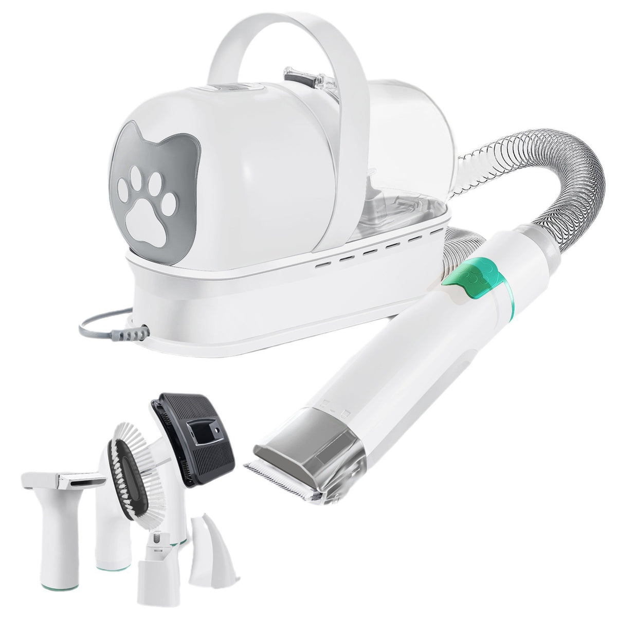 7-in-1 Pet Grooming Vacuum Kit – Low Noise, Home Groomer for Dogs & Cats