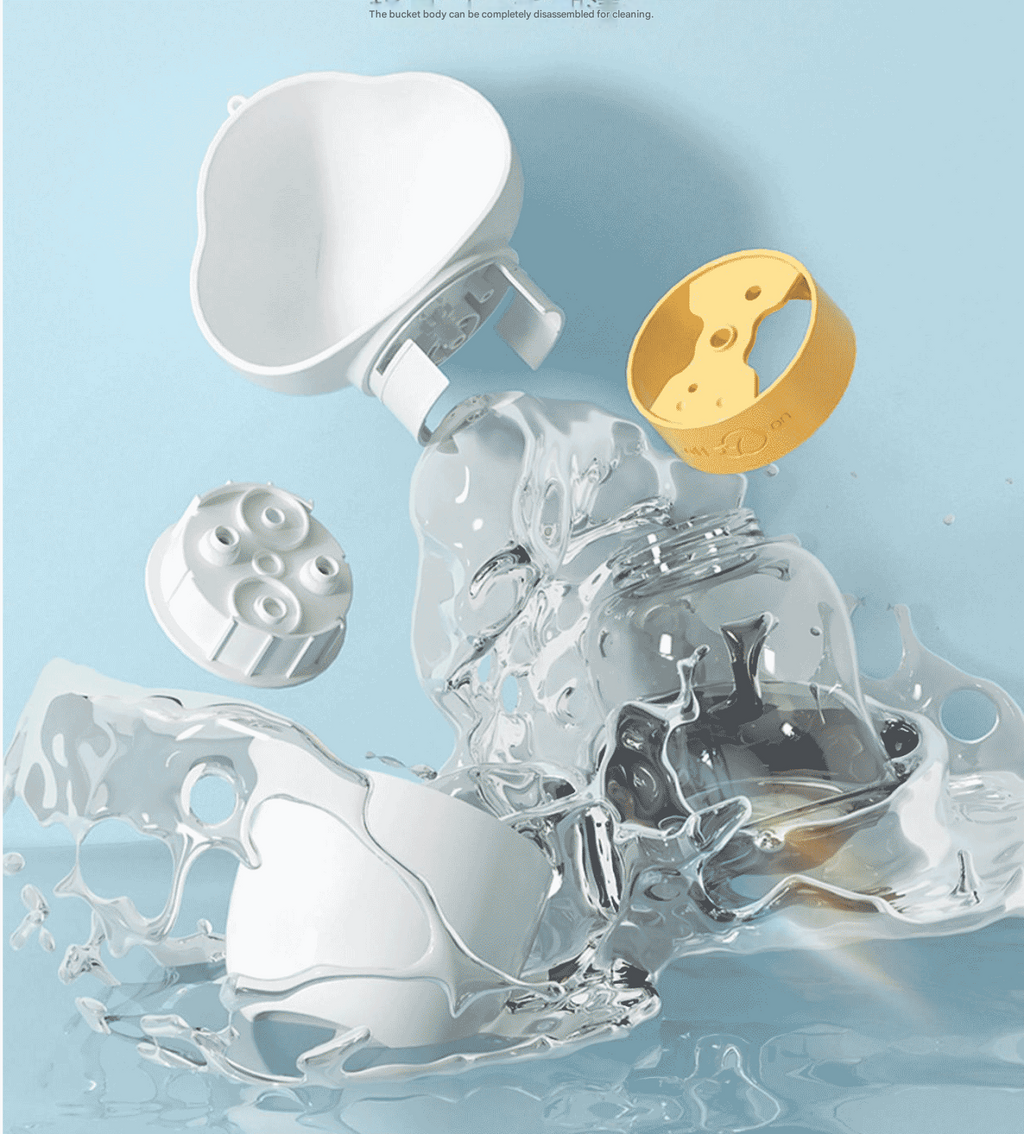 2-in-1 Dog Water & Food Bottle – Cloud Bowl, Leak-Proof, BPA-Free, White