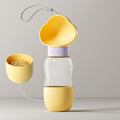 2-in-1 Dog Water & Food Bottle – Cloud Bowl, Leak-Proof, BPA-Free, Yellow