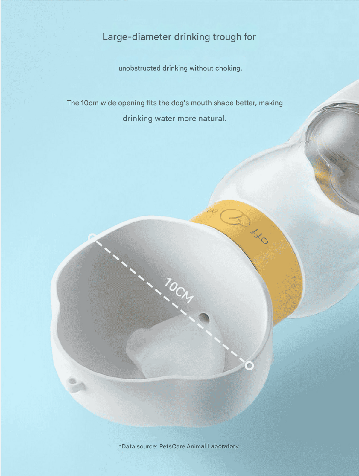2-in-1 Dog Water & Food Bottle – Cloud Bowl, Leak-Proof, BPA-Free, Yellow