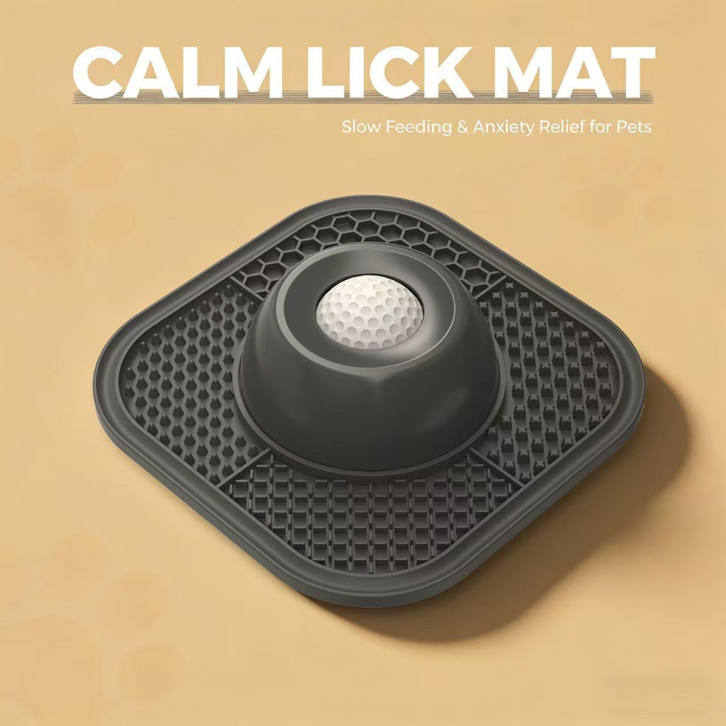 Slow Feeder Dog Bowl & Lick Mat Set – Silicone Non-Slip with Interactive Ball Toy