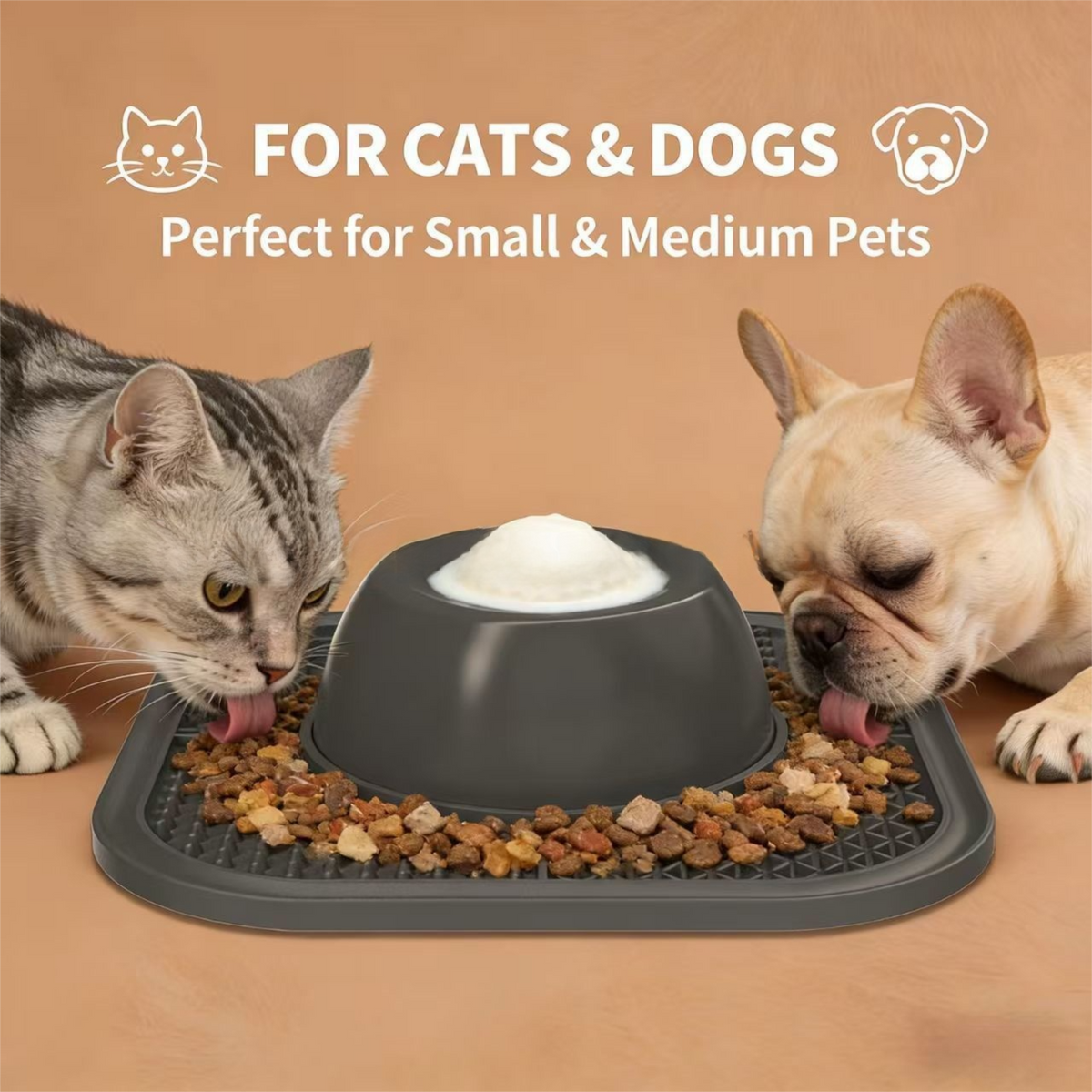 Slow Feeder Dog Bowl & Lick Mat Set – Silicone Non-Slip with Interactive Ball Toy
